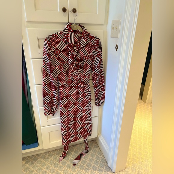 Vintage Elizabeth McKay Geometric Dress - S - Picture 1 of 3